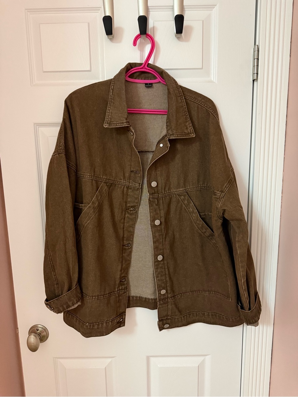 Brown oversized jean Jacket - Women